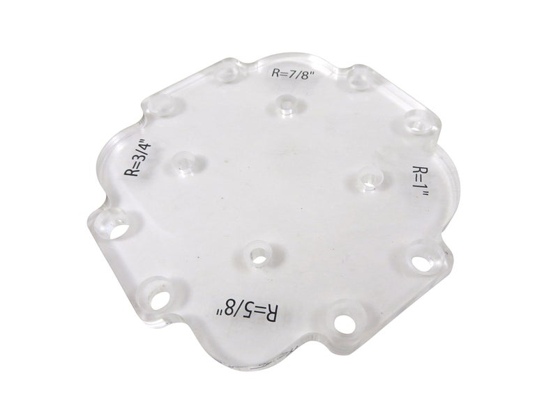 Taytools 300010 Outside Corner Radius Radii Router Template Guides, 12 Sizes from 1/8 to 1 Inch by 1/16ths, 5/16 Inches Thick CNC Machined Clear Acrylic, 4-3/4 Inches Square - Image 5